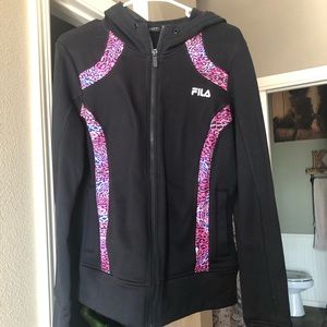 FILA sport women’s hoodie with pink cheetah print